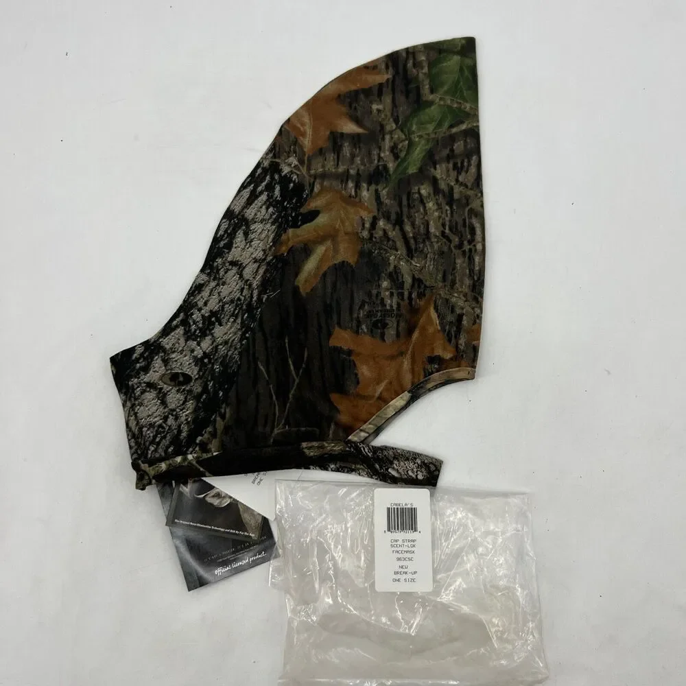 Vintage Cabelas Cap Strap FaceMask Mens One Size Camo Hunting Scentlok Made USA
